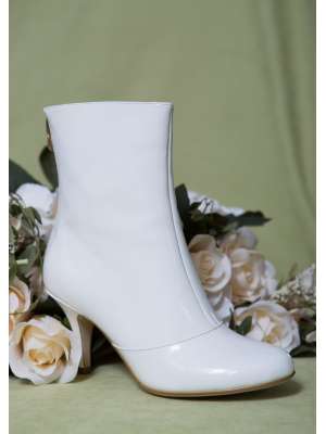 Аксессуары для невесты Свадебные туфли, Артикул: Полусапожки свадебные FI032-A532 белые(лак)