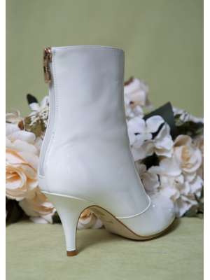 Аксессуары для невесты Свадебные туфли, Артикул: Полусапожки свадебные FI032-A532 белые(лак)