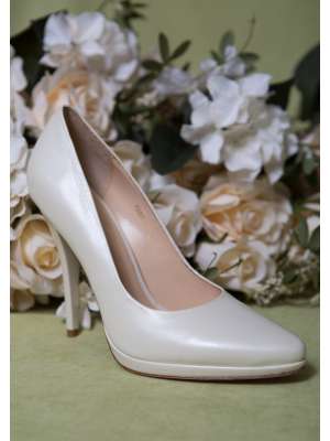 Аксессуары для невесты Свадебные туфли, Артикул: Свадебные туфли-лодочки на высоком каблуке и платформе FI053-A1 белые