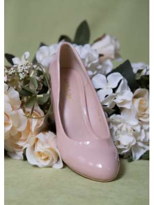 Аксессуары для невесты Свадебные туфли, Артикул: Свадебные туфли на невысоком каблуке G-008 пудровые(лак)