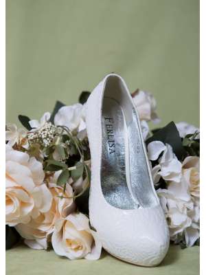 Аксессуары для невесты Свадебные туфли, Артикул: Свадебные туфли-лабутены P963GX930 молочные с тиснением