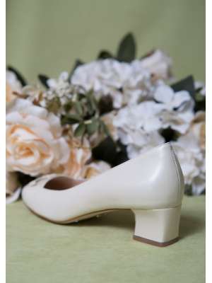 Аксессуары для невесты Свадебные туфли, Артикул: Туфли свадебные на низком квадратном каблуке E234-B101 бежевые