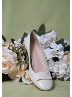 Аксессуары для невесты Свадебные туфли, Артикул: Туфли свадебные на низком квадратном каблуке E234-B101 бежевые