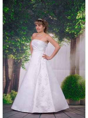 Свадебные платья А силуэт, Артикул: 1024 лиф отворот драпир. стеклярус